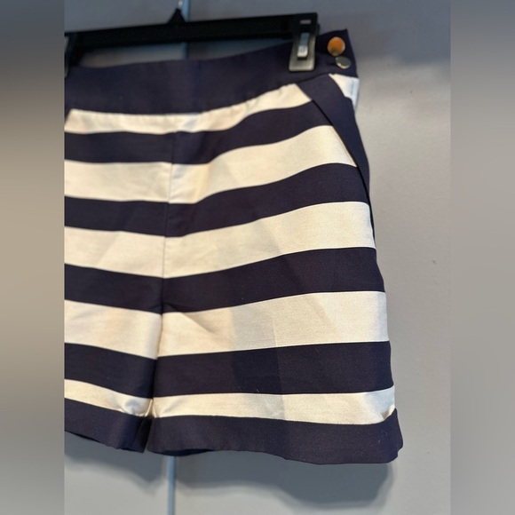 H&M - High Waist Blue and White Striped Shorts - Picture 3 of 9